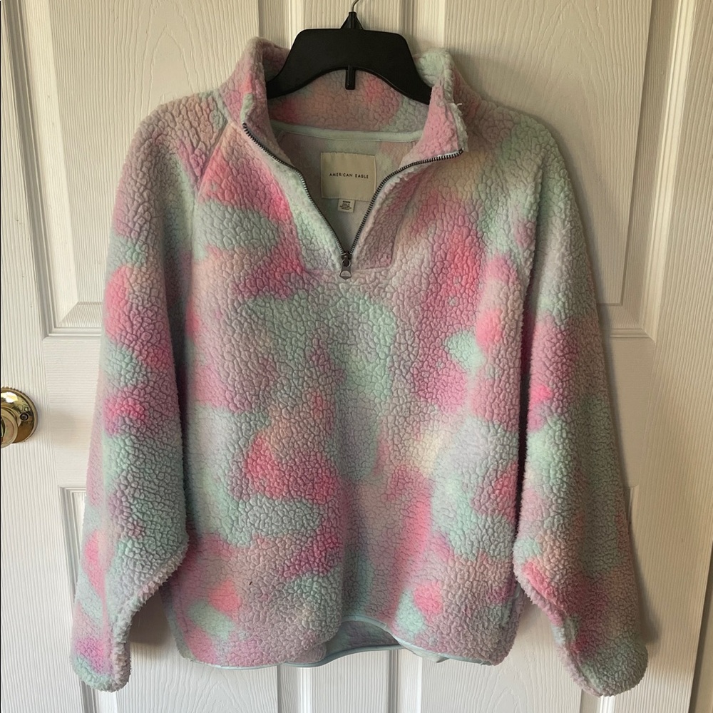 American Eagle Pastel Fleece Quarter-Zip